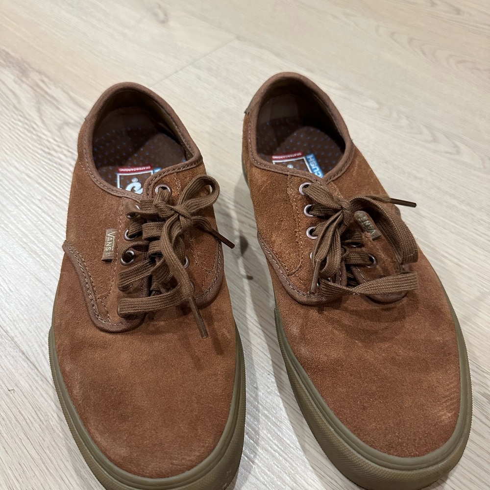 Vans Brown Suede Lace-Up Sneakers